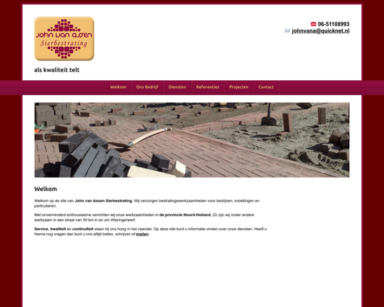 John van Assen Sierbestrating Logo